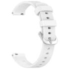 For Garmin Lily 2 Active Quick Release Silver Buckle Silicone Watch Band Wristband(White) - 3