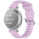 For Garmin Lily 2 Active Quick Release Silver Buckle Silicone Watch Band Wristband(Purple) - 1