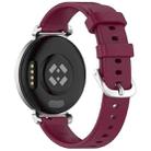 For Garmin Lily 2 Active Quick Release Silver Buckle Silicone Watch Band Wristband(Wine Red) - 2