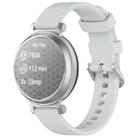 For Garmin Lily 2 Active Quick Release Silver Buckle Silicone Watch Band Wristband(Light Gray) - 1