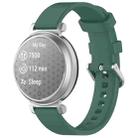 For Garmin Lily 2 Active Quick Release Silver Buckle Silicone Watch Band Wristband(Dark Green) - 1