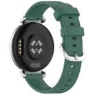 For Garmin Lily 2 Active Quick Release Silver Buckle Silicone Watch Band Wristband(Dark Green) - 2