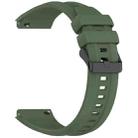 For Huawei Watch GT 5 Pro 46mm Black Steel Buckle Liquid Silicone Watch Band(Dark Green) - 3
