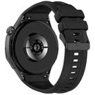 For Huawei Watch GT 5 Pro 46mm Black Steel Buckle Liquid Silicone Watch Band(Black) - 2