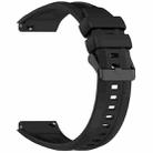 For Huawei Watch GT 5 Pro 46mm Black Steel Buckle Liquid Silicone Watch Band(Black) - 3