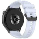 For Huawei Watch GT 5 Pro 46mm Black Steel Buckle Liquid Silicone Watch Band(Light Blue) - 2