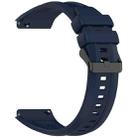 For Huawei Watch GT 5 Pro 46mm Black Steel Buckle Liquid Silicone Watch Band(Ink Blue) - 3