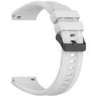 For Huawei Watch GT 5 Pro 46mm Black Steel Buckle Liquid Silicone Watch Band(Coconut Gray) - 3