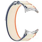 For Google Pixel Watch 3 41mm Nylon Woven Hook and Loop Fastener Watch Band(Orange Creamy White) - 3