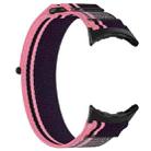 For Google Pixel Watch 3 41mm Nylon Woven Hook and Loop Fastener Watch Band(Pink Purple) - 3