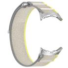 For Google Pixel Watch 3 41mm Nylon Woven Hook and Loop Fastener Watch Band(Yellow Gray) - 3