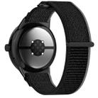 For Google Pixel Watch 3 45mm Nylon Woven Hook and Loop Fastener Watch Band(Black Gray) - 2
