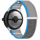 For Google Pixel Watch 3 45mm Nylon Woven Hook and Loop Fastener Watch Band(Blue Gray) - 2
