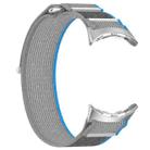For Google Pixel Watch 3 45mm Nylon Woven Hook and Loop Fastener Watch Band(Blue Gray) - 3
