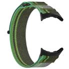 For Google Pixel Watch 3 45mm Nylon Woven Hook and Loop Fastener Watch Band(Blackish Green) - 3
