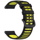 For Xiaomi Watch S4 Sport Two Color Holes Style Quick Release Silicone Watch Band(Black Lime) - 3