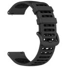 For Xiaomi Watch S4 Sport Two Color Holes Style Quick Release Silicone Watch Band(Dark Gray Black) - 3