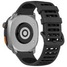 For Keep Watch Pilot 1 Two Color Holes Style Quick Release Silicone Watch Band(Dark Gray Black) - 2