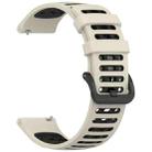 For Keep Watch Pilot 1 Two Color Holes Style Quick Release Silicone Watch Band(Starlight Black) - 3