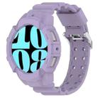 For Samsung Galaxy Watch 7 44mm Armor Silicone Watch Band with Watch Case Set(Purple) - 1