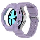 For Samsung Galaxy Watch 7 44mm Armor Silicone Watch Band with Watch Case Set(Purple) - 2