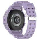 For Samsung Galaxy Watch 7 44mm Armor Silicone Watch Band with Watch Case Set(Purple) - 3