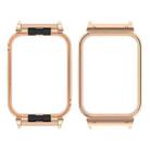 For Xiaomi Smart Band 9 Pro Metal Frame Watch Protective Case(Rose Gold) - 1