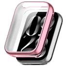 For Xiaomi Smart Band 9 Pro Electroplated Full Coverage TPU Watch Protective Case(Pink) - 1