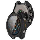 For Garmin Fenix 8 MIP 47mm Solar Scale Tempered Film Integrated PC Watch Case(Black Orange) - 3