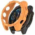 For Garmin Fenix 8 MIP 47mm Solar Armour Hollow TPU Half Coverage Watch Case Solar Version(Orange) - 1