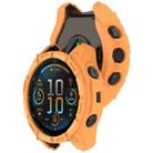 For Garmin Fenix 8 MIP 47mm Solar Armour Hollow TPU Half Coverage Watch Case Solar Version(Orange) - 3