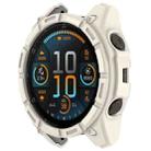 For Garmin Fenix 8 MIP 47mm Solar Armour Hollow TPU Half Coverage Watch Case Solar Version(Starlight) - 2