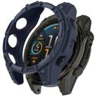 For Garmin Fenix 8 MIP 51mm Solar Armour Hollow TPU Half Coverage Watch Case Solar Version(Midnight Blue) - 1