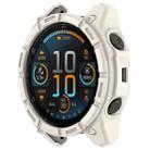 For Garmin Fenix 8 MIP 51mm Solar Armour Hollow TPU Half Coverage Watch Case Solar Version(Starlight) - 2