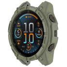 For Garmin Enduro 3 Armour Hollow TPU Half Coverage Watch Protective Case(Jungle Green) - 1