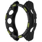 For Garmin Enduro 3 Armour Hollow TPU Half Coverage Watch Protective Case(Black Green) - 3