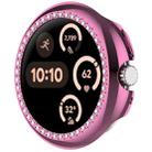 For Google Pixel Watch Diamond Electroplated PC Half Coverage Watch Protective Case(Pink) - 2