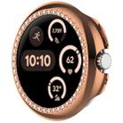 For Google Pixel Watch Diamond Electroplated PC Half Coverage Watch Protective Case(Rose Gold) - 2