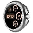 For Google Pixel Watch Diamond Electroplated PC Half Coverage Watch Protective Case(Silver) - 2
