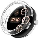For Google Pixel Watch Diamond Electroplated PC Half Coverage Watch Protective Case(Transparent Color) - 1