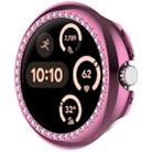 For Google Pixel Watch 3 45mm Diamond Electroplated PC Half Coverage Watch Protective Case(Pink) - 2