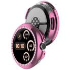 For Google Pixel Watch 3 45mm Diamond Electroplated PC Half Coverage Watch Protective Case(Pink) - 3