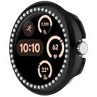 For Google Pixel Watch 3 45mm Diamond Electroplated PC Half Coverage Watch Protective Case(Black) - 2