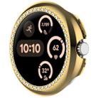 For Google Pixel Watch 3 45mm Diamond Electroplated PC Half Coverage Watch Protective Case(Gold) - 2