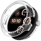 For Google Pixel Watch 3 45mm Diamond Electroplated PC Half Coverage Watch Protective Case(Transparent Color) - 1