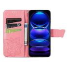 For HMD Skyline Butterfly Love Flower Embossed Leather Phone Case(Pink) - 3