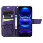 For HMD Skyline Butterfly Love Flower Embossed Leather Phone Case(Purple) - 3