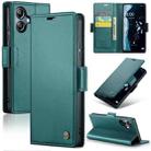 For Samsung Galaxy A06 CaseMe 023 Butterfly Buckle Litchi Texture RFID Anti-theft Leather Phone Case(Green) - 1