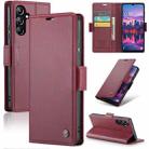 For Samsung Galaxy A16 5G CaseMe 023 Butterfly Buckle Litchi Texture RFID Anti-theft Leather Phone Case(Red) - 1