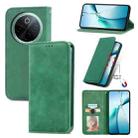 For vivo Y300 Pro Retro Skin Feel Magnetic Flip Leather Phone Case(Green) - 1